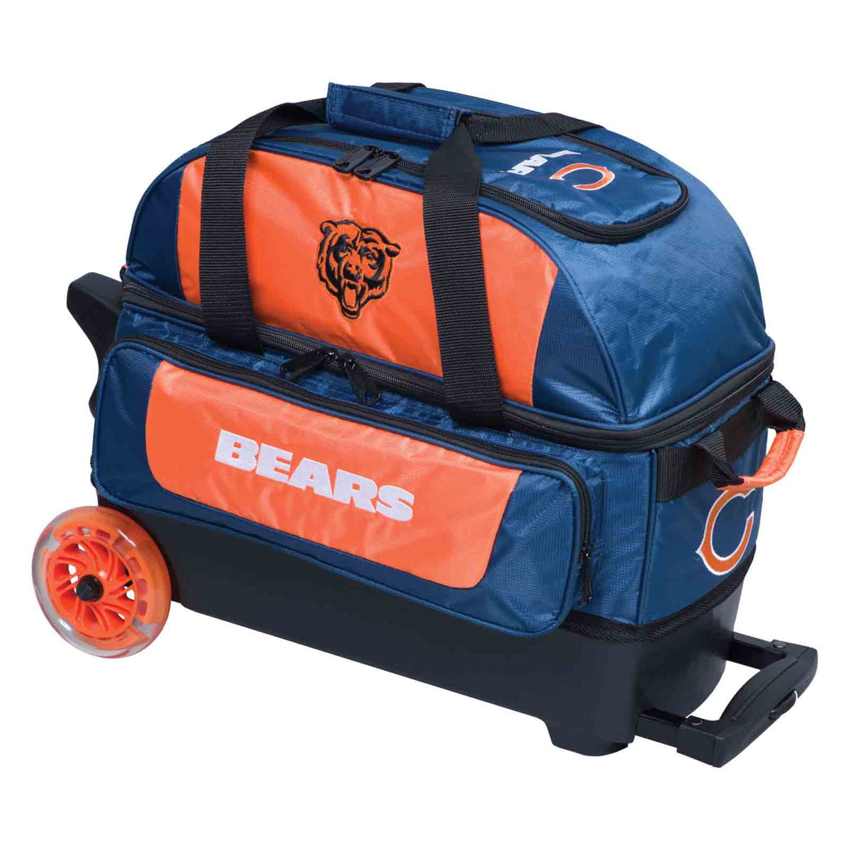 KR NFL 2 Ball Double Roller Chicago Bears Bowling Bag