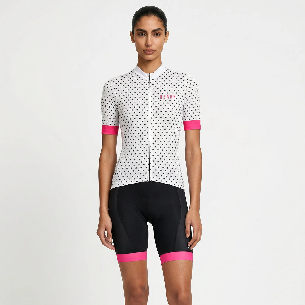 Women's Short Sleeve Jersey | White Polka Dot