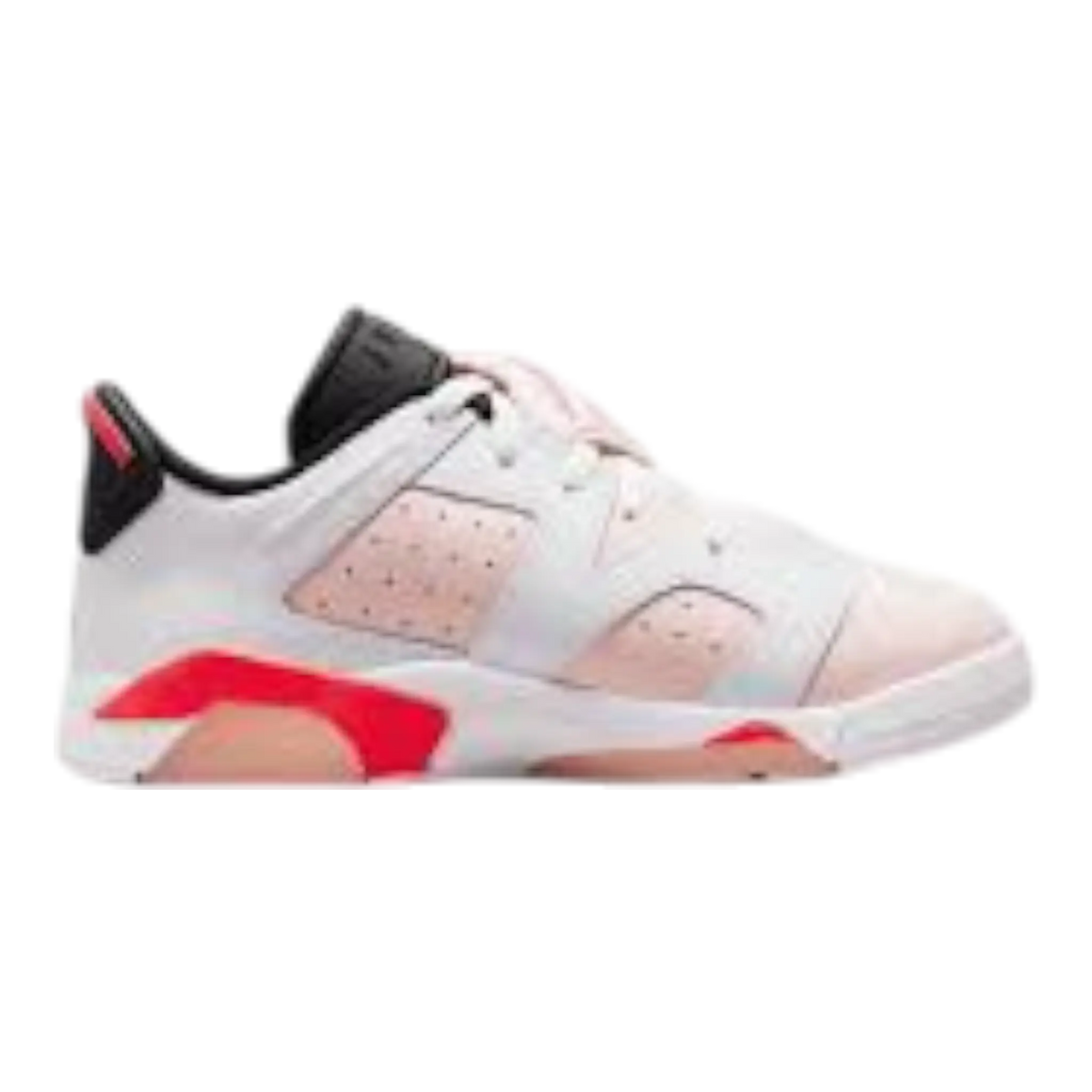 Air Jordan 6 Retro Low Little Kids' (PS) Sneakers — White/Atmosphere/Infrared 23