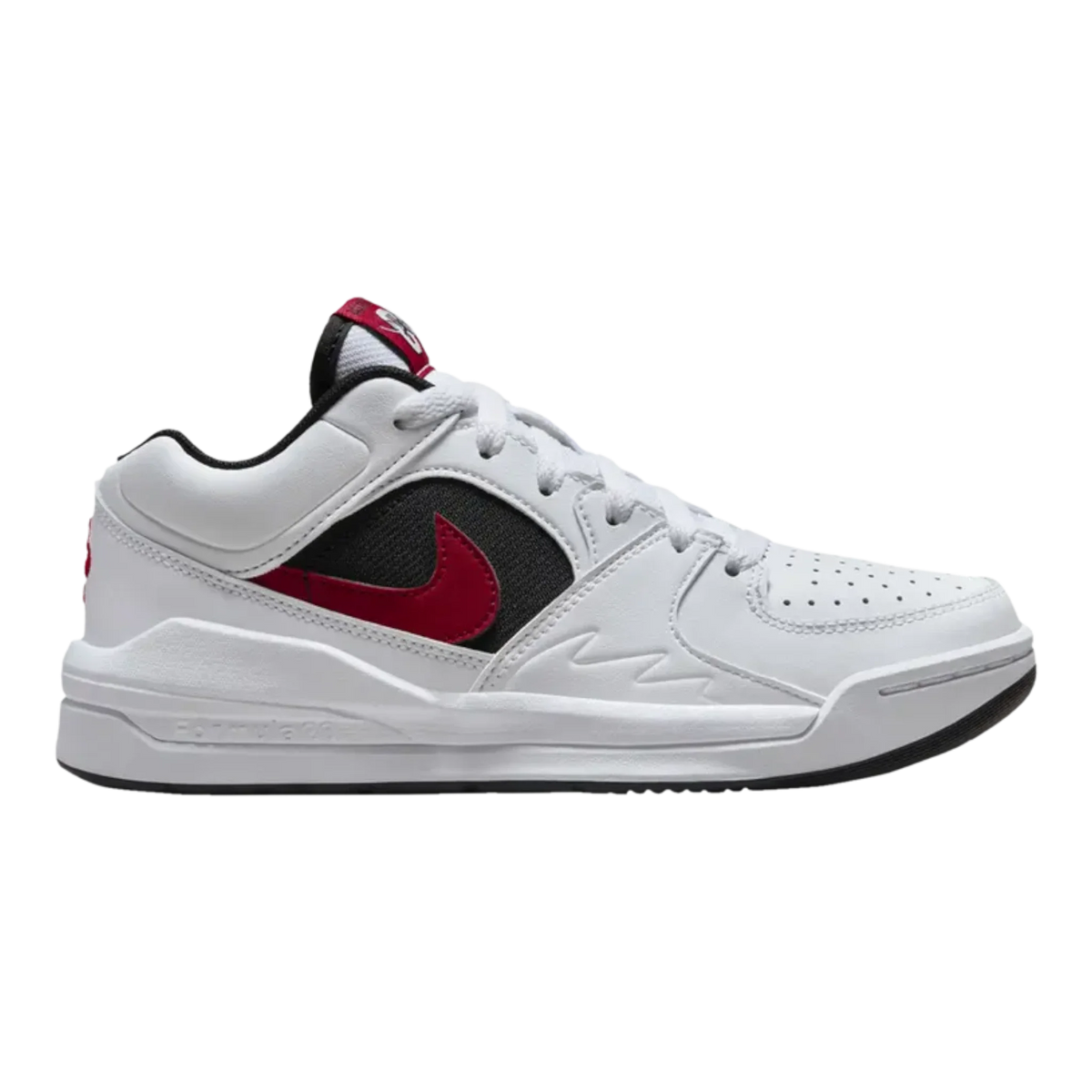Air Jordan Stadium 90 Big Kids' (GS) Sneakers — White/Gym Red Leather Low-Top