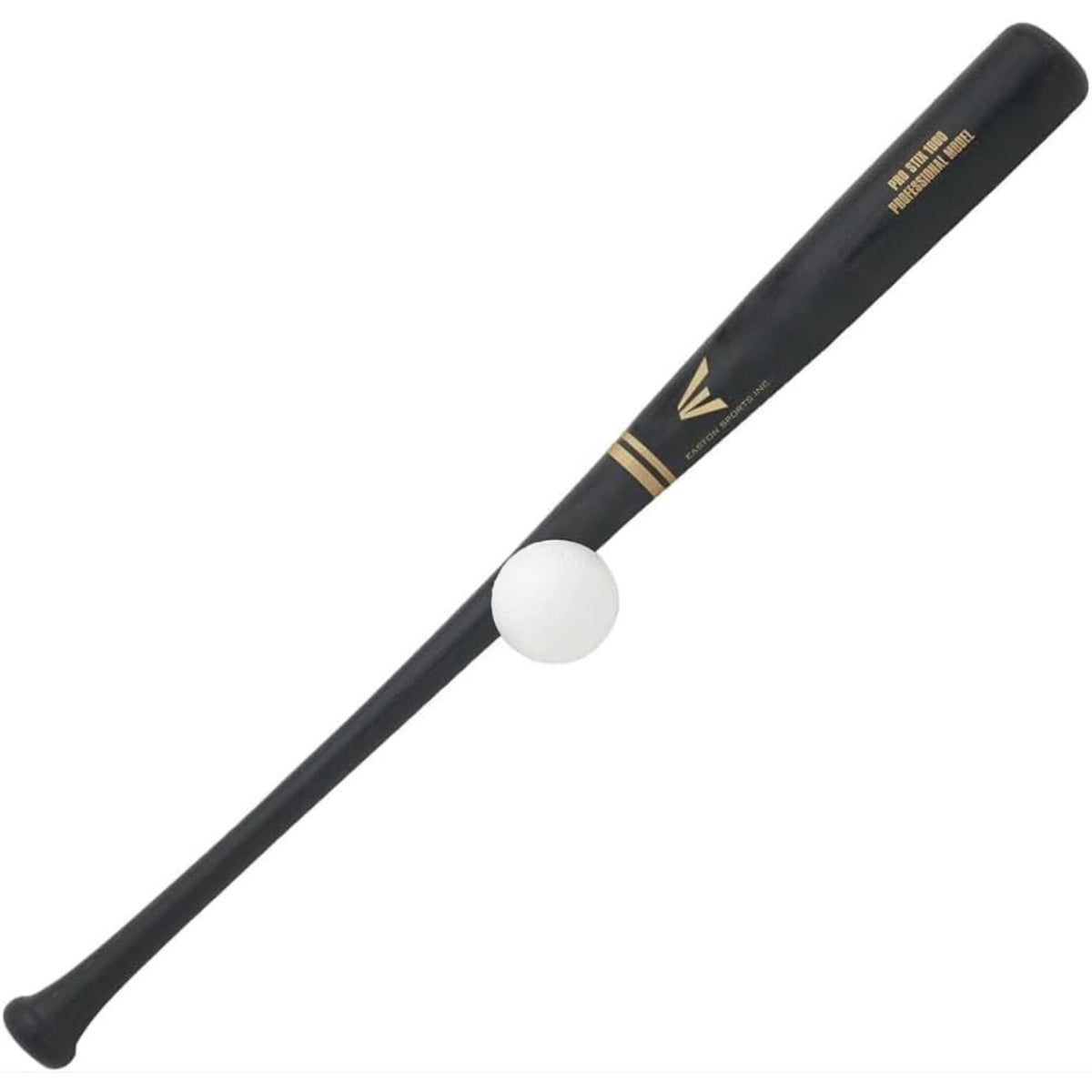 Easton Pro Stix training set featuring a slim black training bat and lightweight ball designed to improve hand-eye coordination and bat speed during baseball practice.