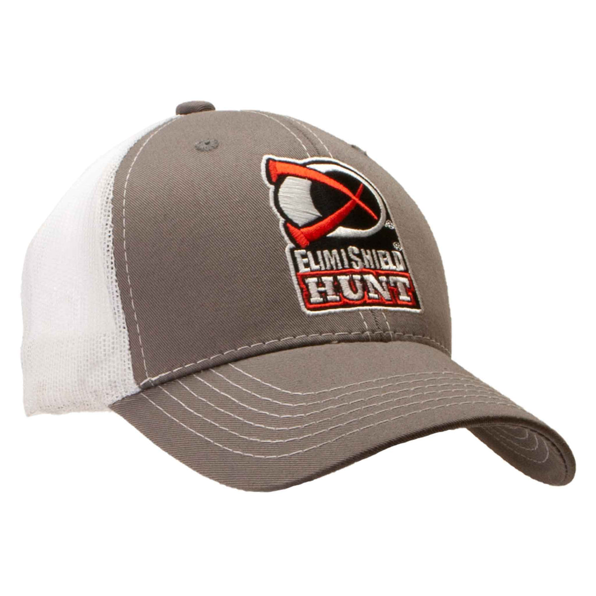 GRAY/WHITE MESH HAT W/PLASTIC STRAP