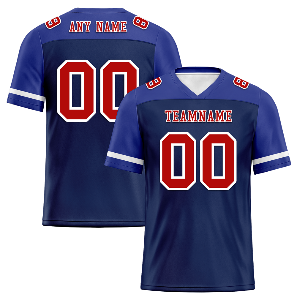 Custom Blue Raglan Sleeves Brown Personalized Authentic Football Jersey FBJ02-bc0f0bc