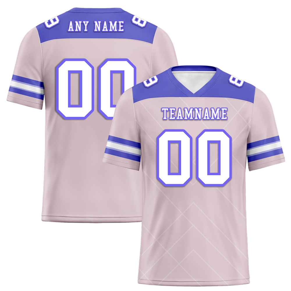 Custom Pink Sleeve Stripes White Personalized Authentic Football Jersey FBJ02-bc0f0e7