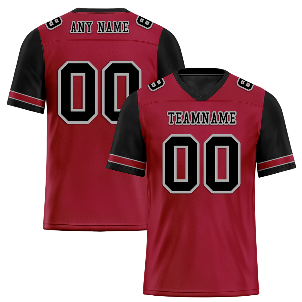 Custom Brown Black Two Tone Black Personalized Authentic Football Jersey FBJ02-bc0fa0d
