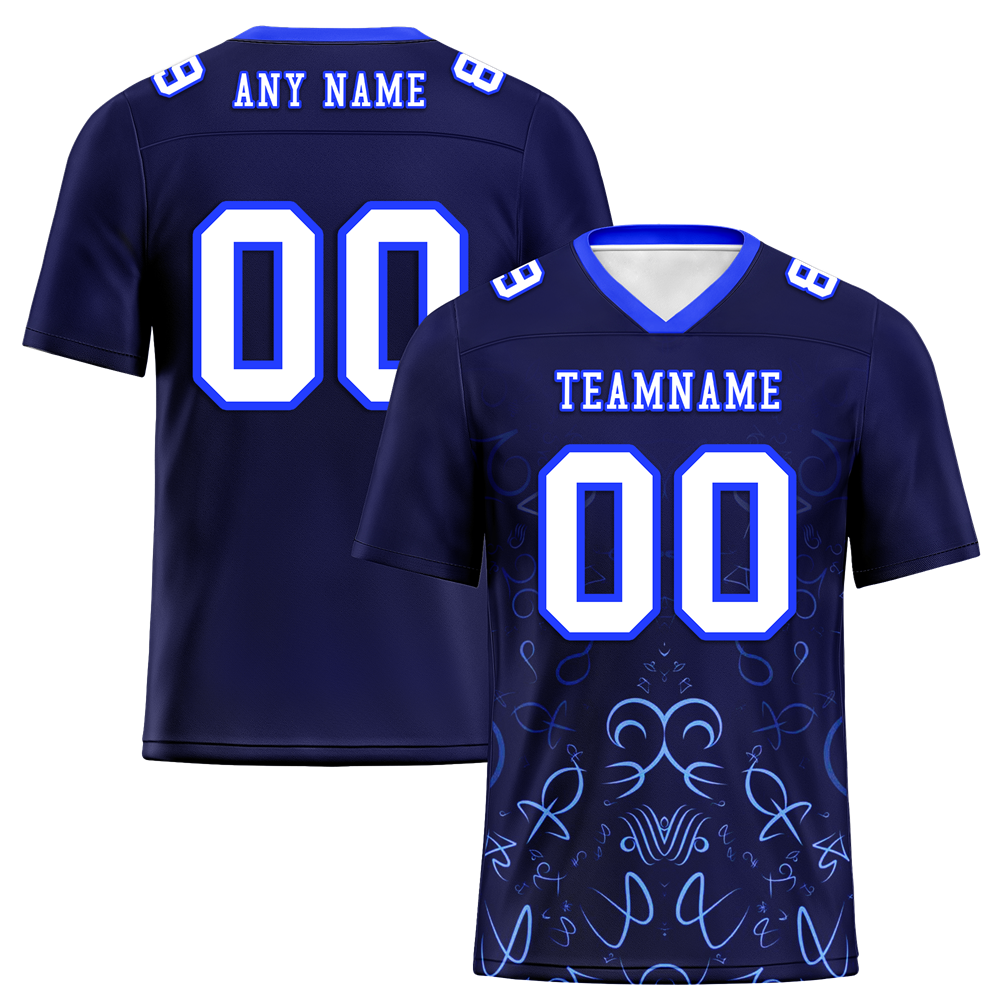 Custom Black Graffiti Pattern White Personalized Authentic Football Jersey FBJ02-bc0fabd