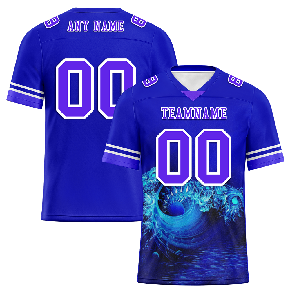 Custom Blue 3D Pattern Purple Personalized Authentic Football Jersey FBJ02-bc0fae7
