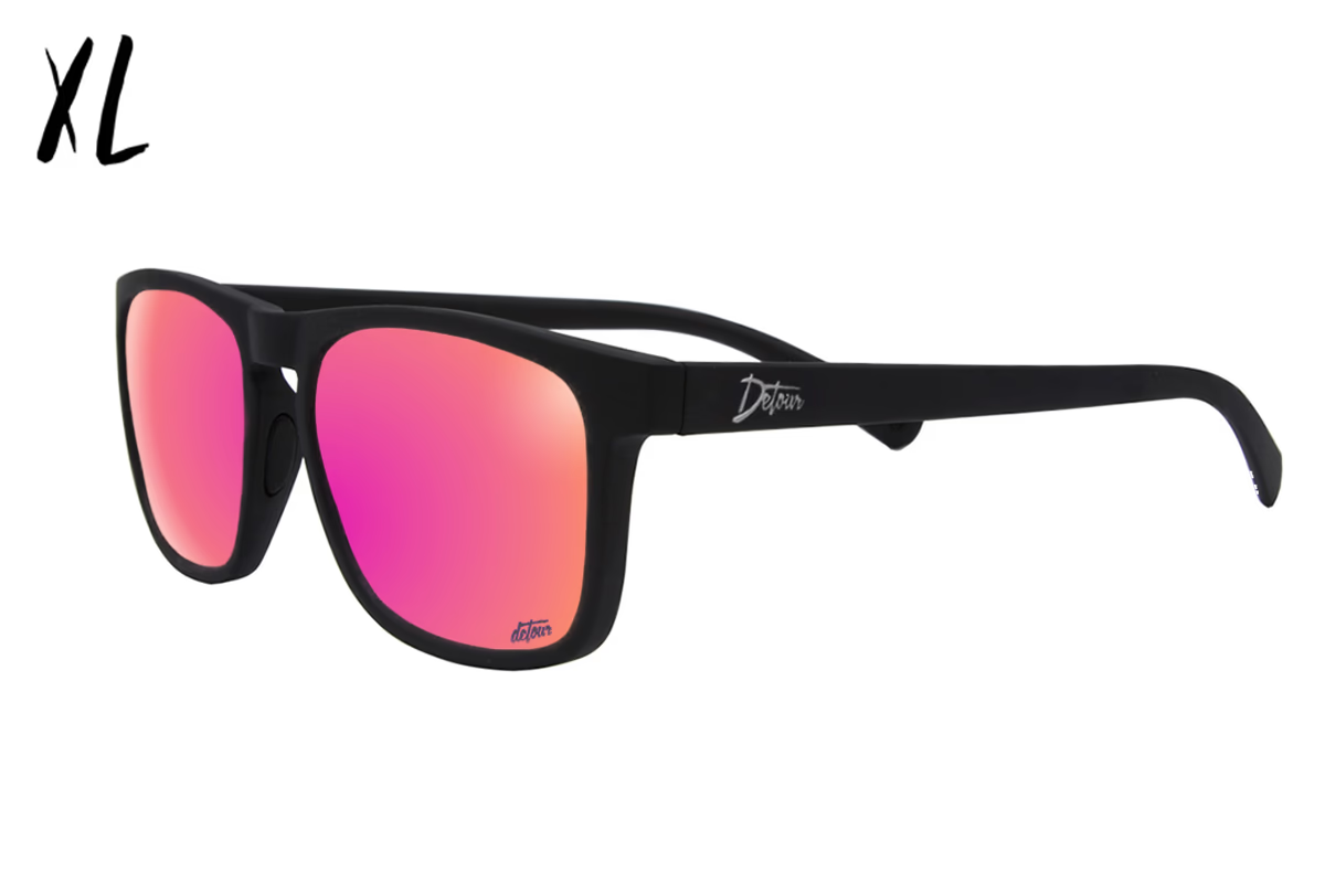 Floaties XL - Matte Black - Pink Lemonade Lens Polarized