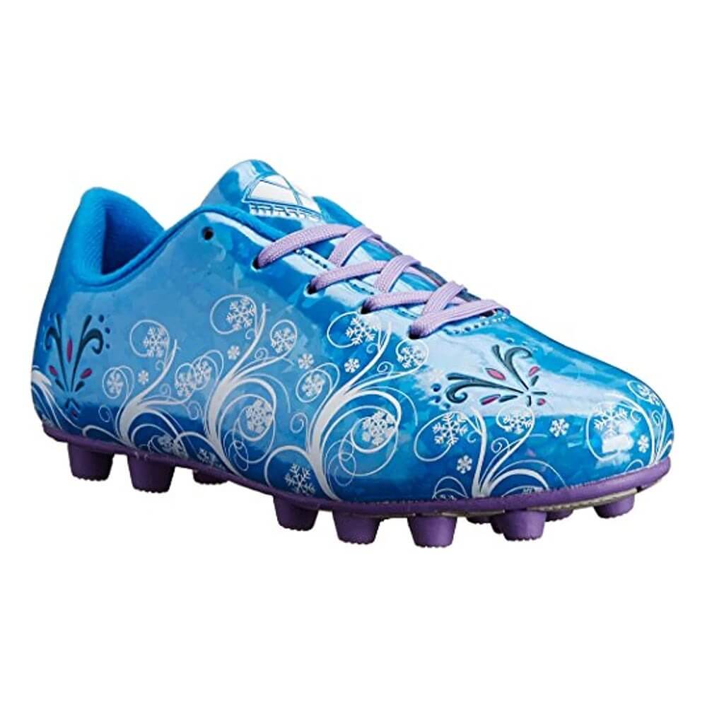 Vizari Frost Youth Firm Ground Soccer Cleats for Natural Grass and Outdoor Play - Blue/Purple