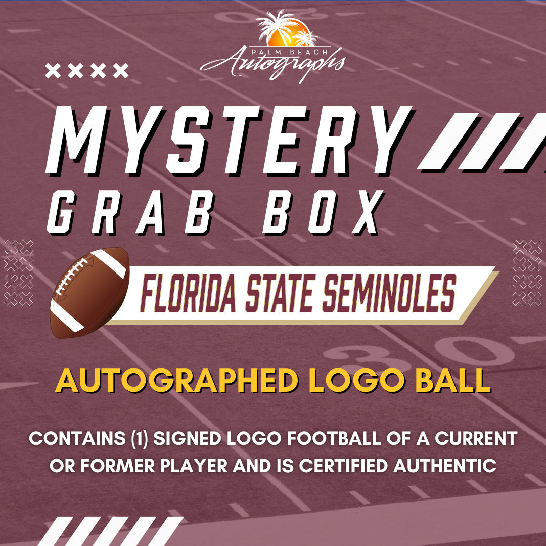 Mystery Grab Box - Florida State Seminoles NCAA Autographed Team Logo Football