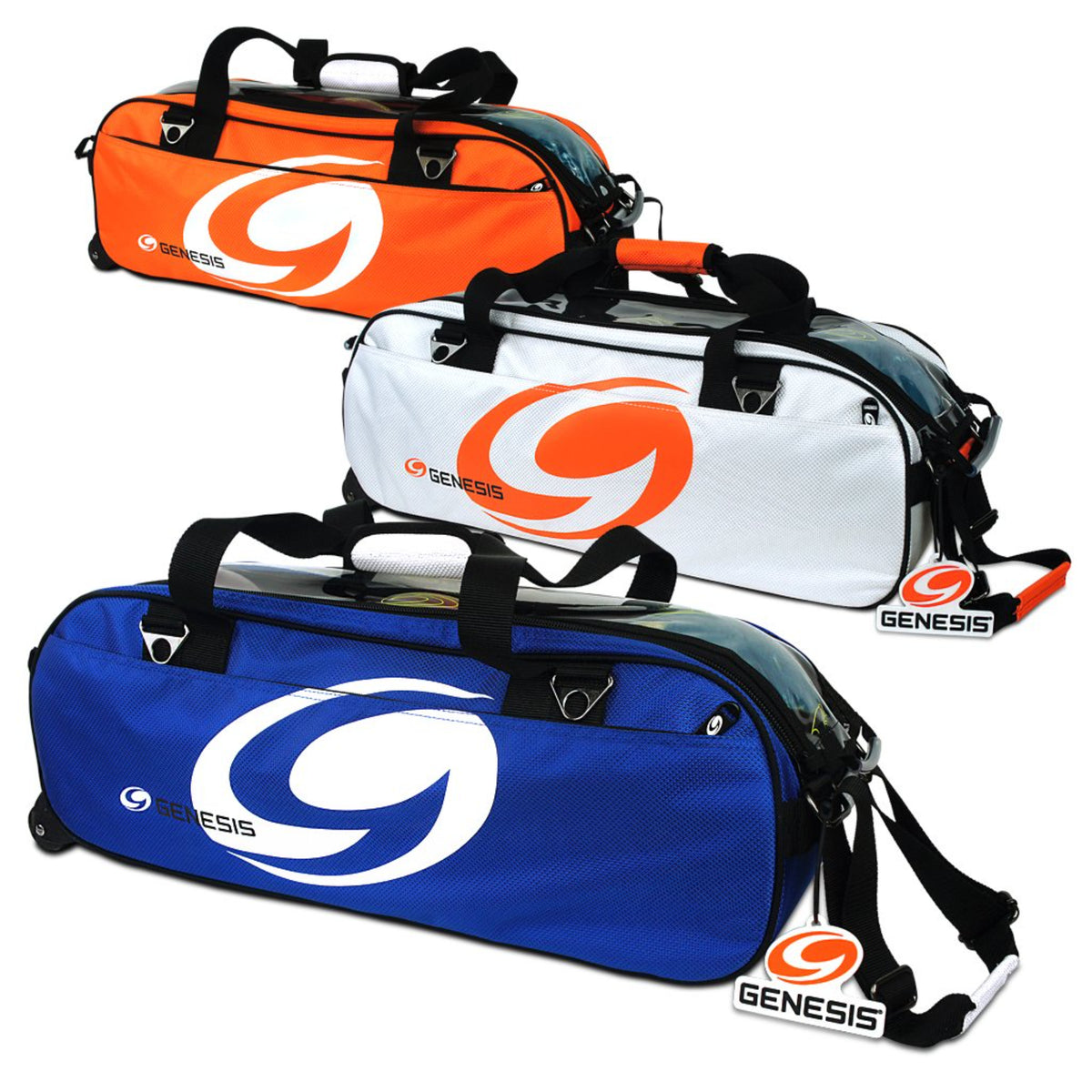 Genesis Sport 3 Ball Triple Tote Bowling Bag - blue - Great Call Athletics