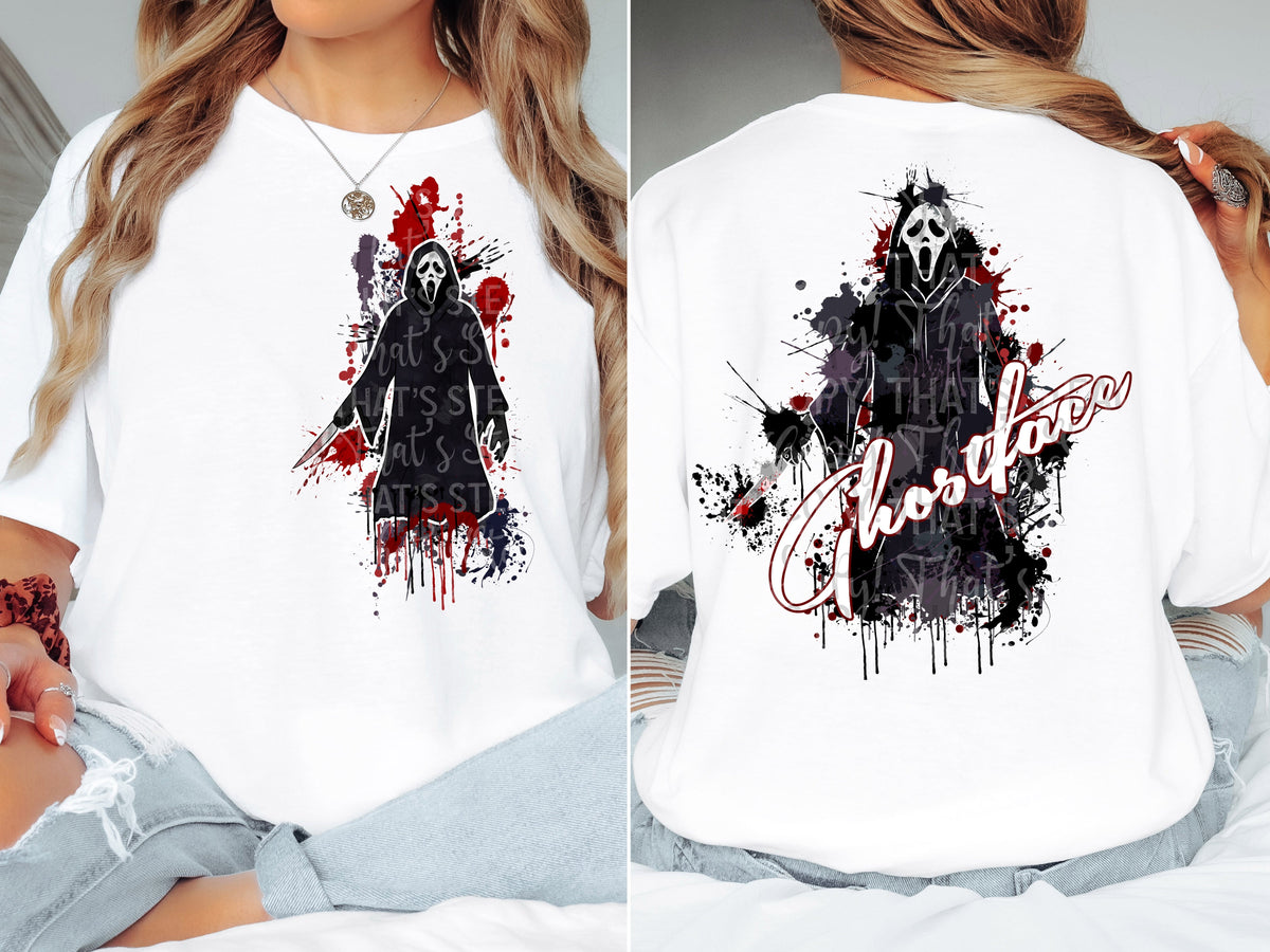 GHOSTFACE SPLATTER DOUBLE SIDED TEE