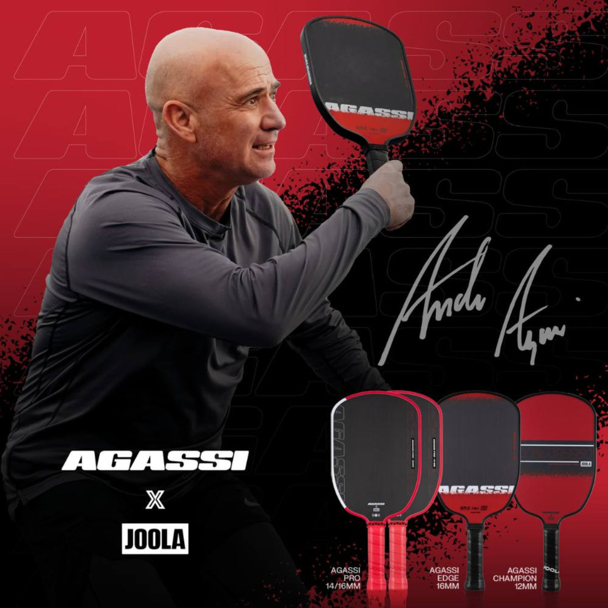 JOOLA Andre Agassi Pro 14mm Pickleball Paddle