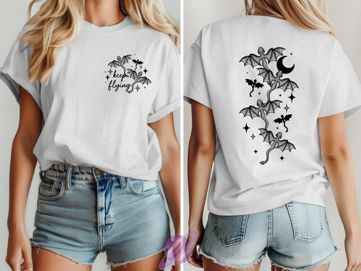 KEEP FLYING- DOUBLE SIDED TEE