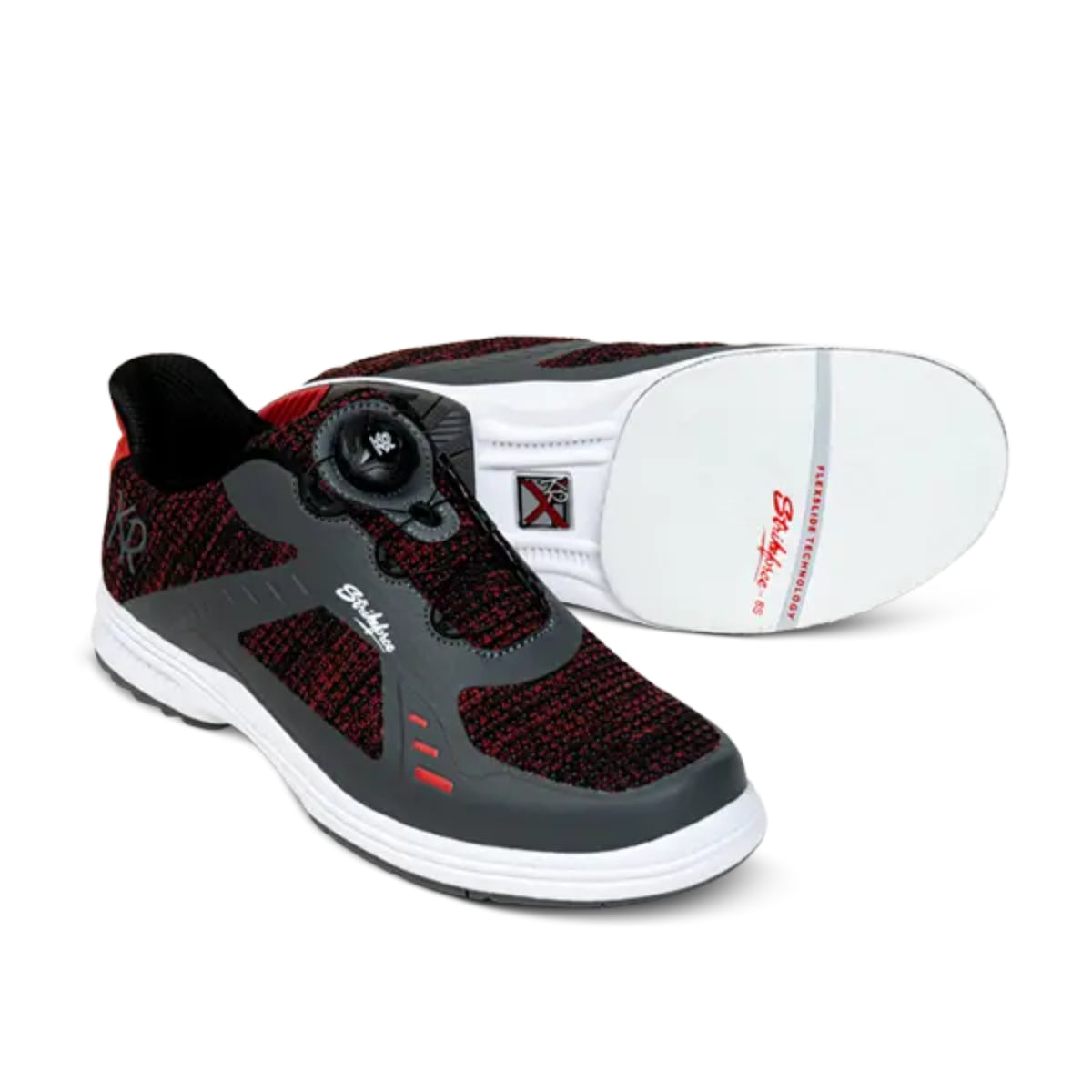 KR Strikeforce Jet FT Black Red Grey Right Hand Men’s Bowling Shoes