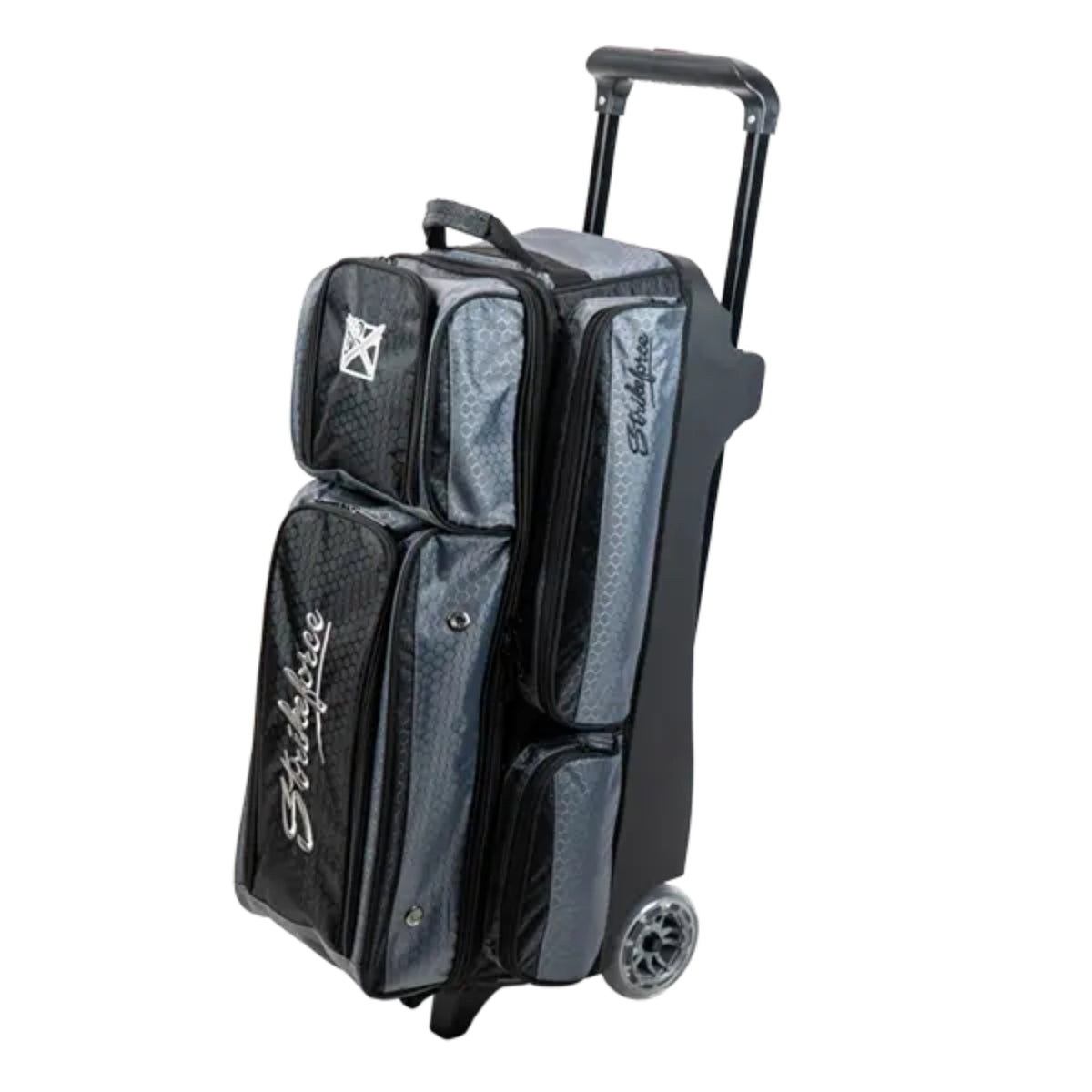 KR Strikeforce Konvoy 3 Ball Triple Roller Black Smoke Bowling Bag, Bowling Bag