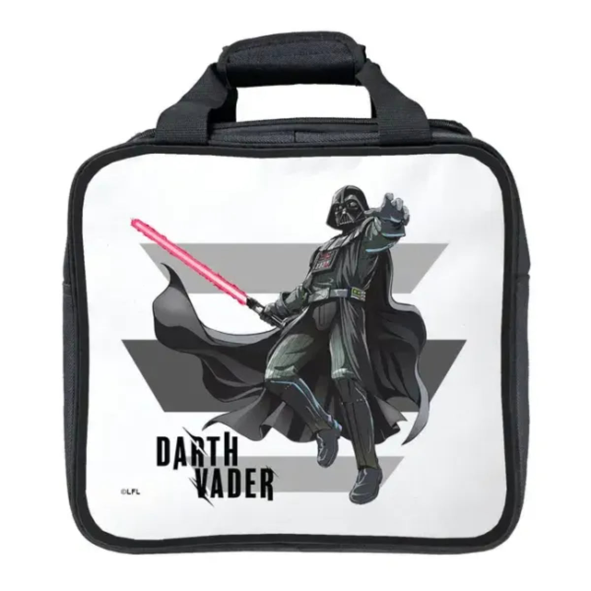 Bowling bag with Darth Vader design on a white background