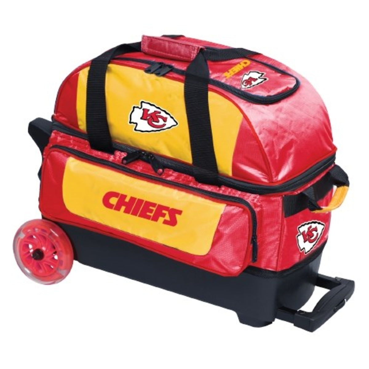 KR NFL 2 Ball Double Roller Kansas City Chiefs Bowling Bag