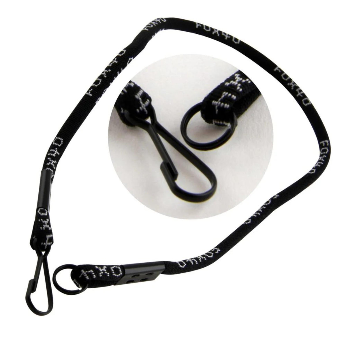 Extension lanyard with clip and ring attachments, designed to provide extra reach and secure connection for small gear or accessories.