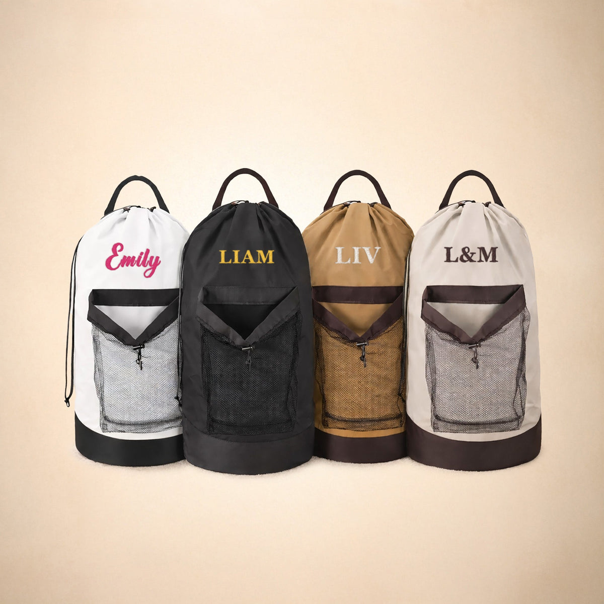 Monogram Laundry Bag Backpack – Personalized Laundry Backpack with Initials