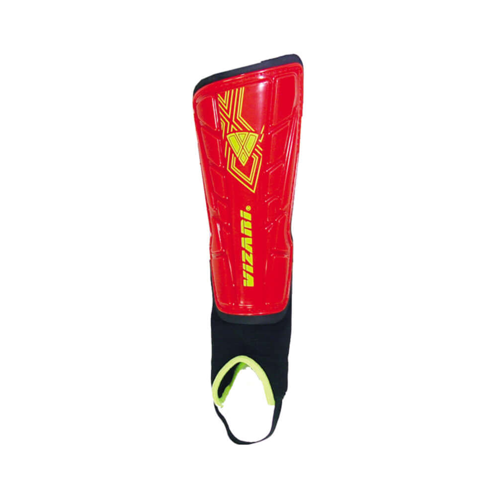 Vizari Malaga Soccer Shin Guards for Youth & Adults -Lightweight Ankle Protection – Red