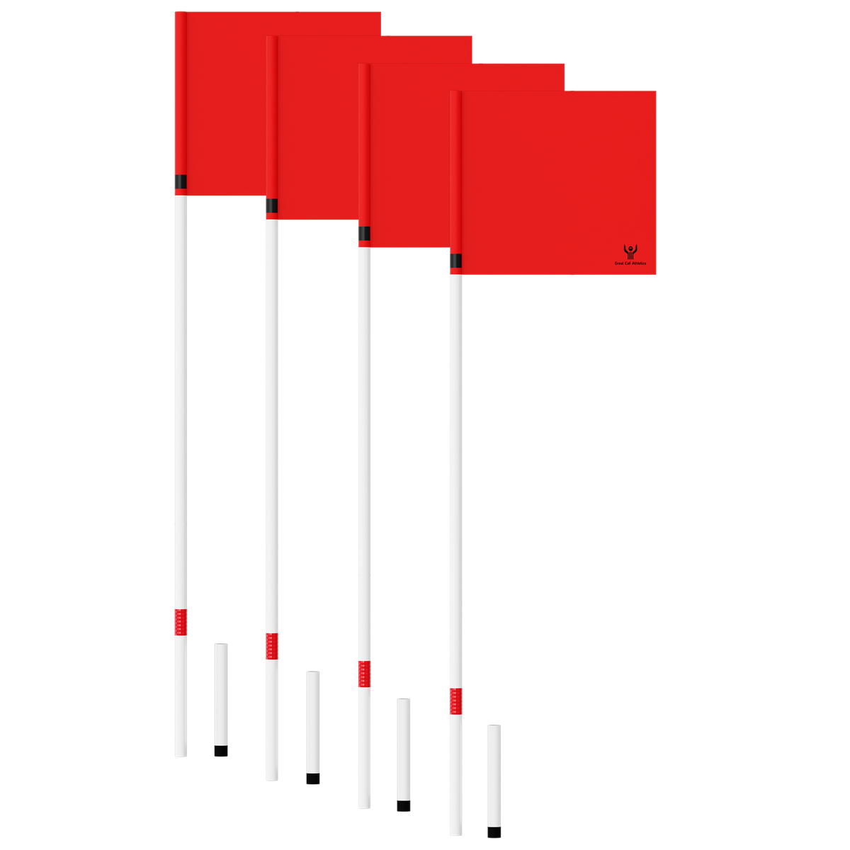 Spring Soccer Pro Field Corner Flag Set of 4 Red Flags - primary view