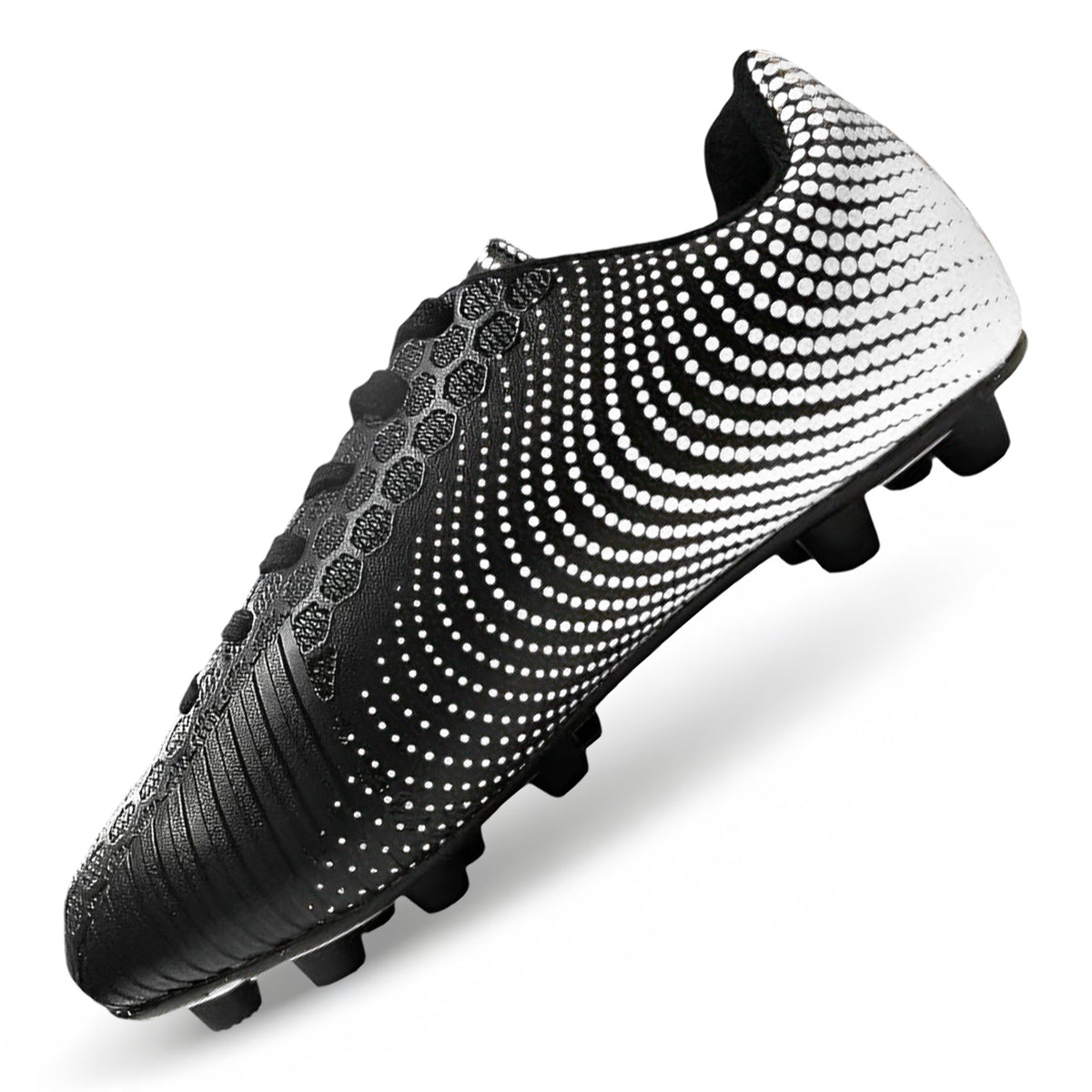 Vizari Youth Stealth Firm Ground Soccer Shoes – Black/White