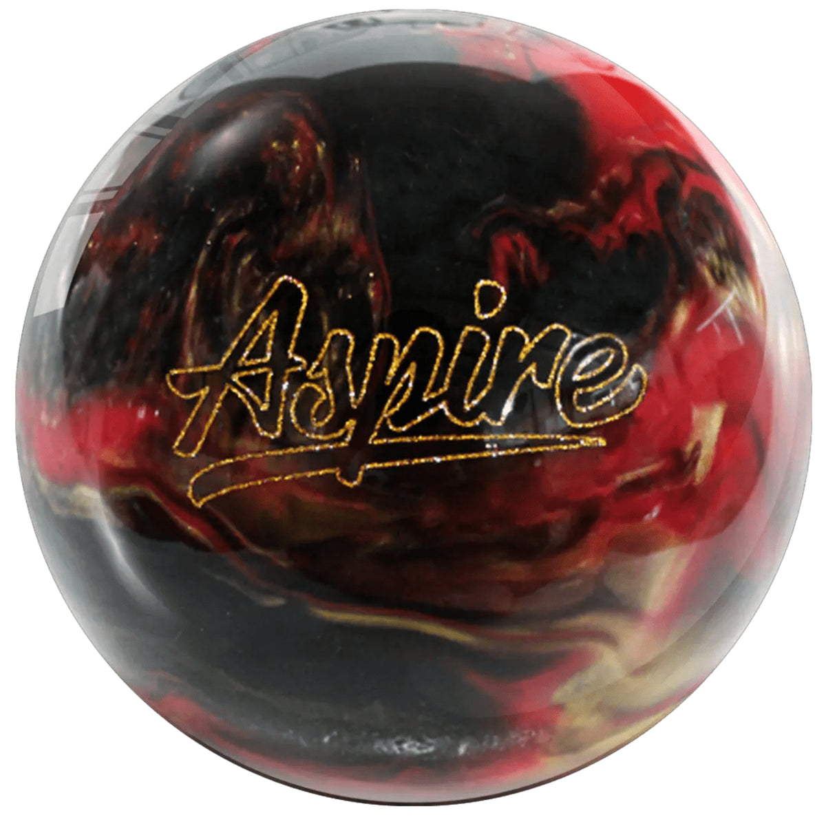 Motiv Aspire Polyester Spare Bowling Ball | Black Red Gold