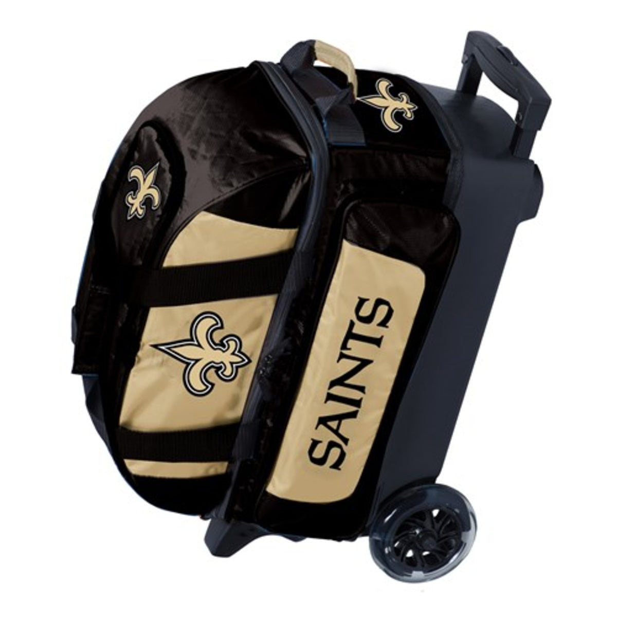 KR NFL 2 Ball Double Roller New Orleans Saints Bowling Bag