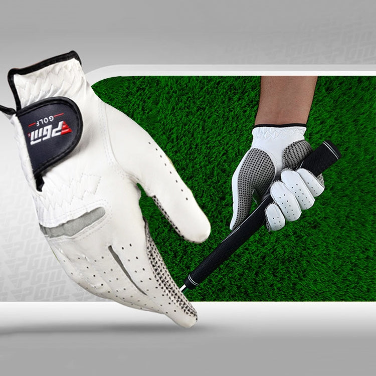 PGM Right Hand Sheepskin Anti-slip Particle Golf Men Gloves, Size: 27#, Size: 27#