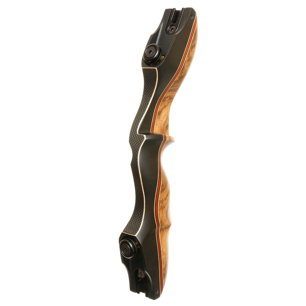 October Mountain Carbon Z ILF Recurve Riser in Brown/Black - Front View