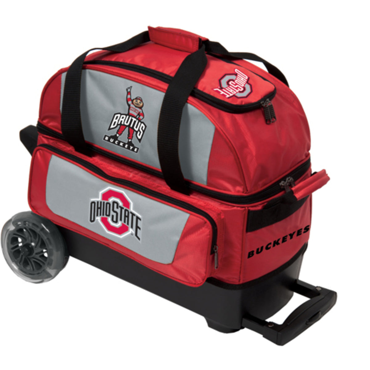 KR NCAA 2 Ball Double Roller Ohio State Buckeyes Bowling Bag
