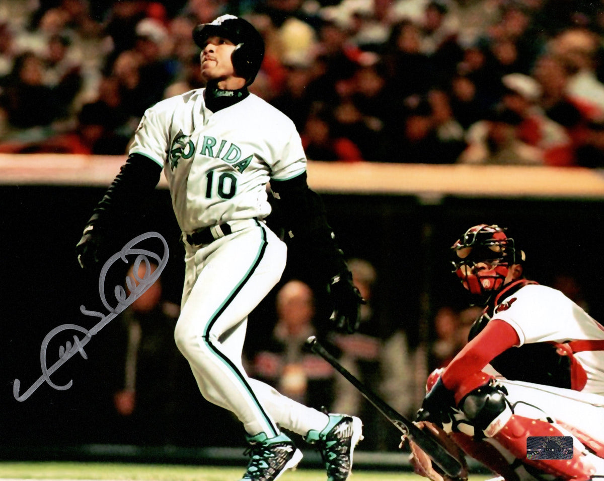 Gary Sheffield Autographed Florida Marlins 8x10 Photo