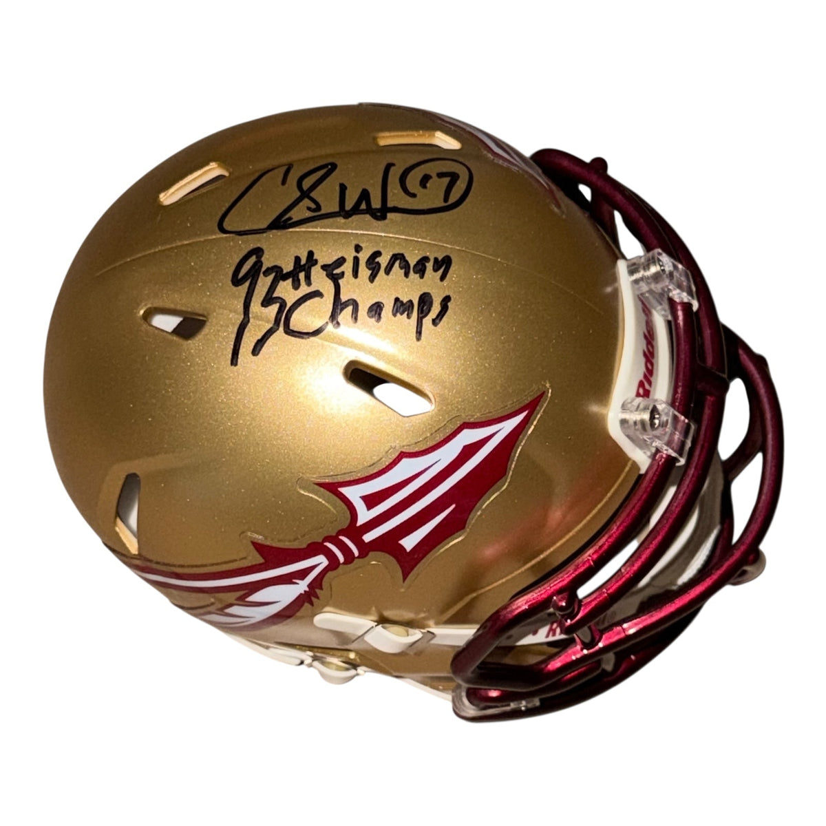 Charlie Ward Autographed Florida State FSU Seminoles Mini Helmet w/ "93 Heisman"