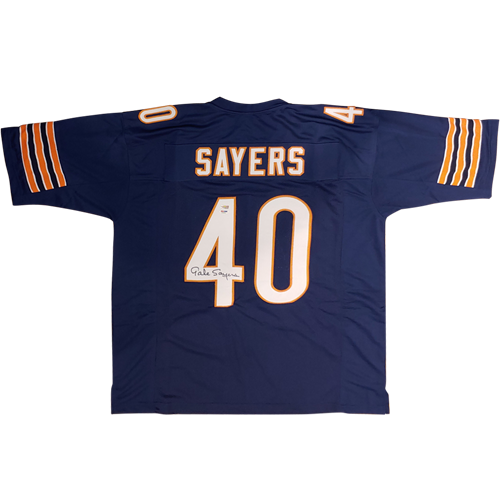 Gale Sayers Autographed Chicago Bears (Blue #40) Custom Jersey - PSA