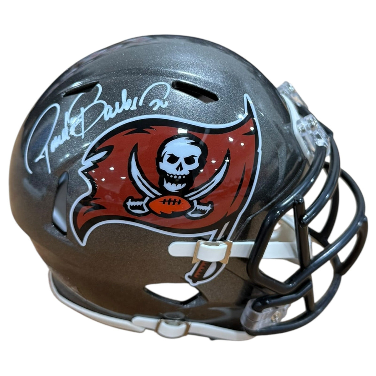 Ronde Barber Autographed Tampa Bay Buccaneers Mini Helmet - JSA