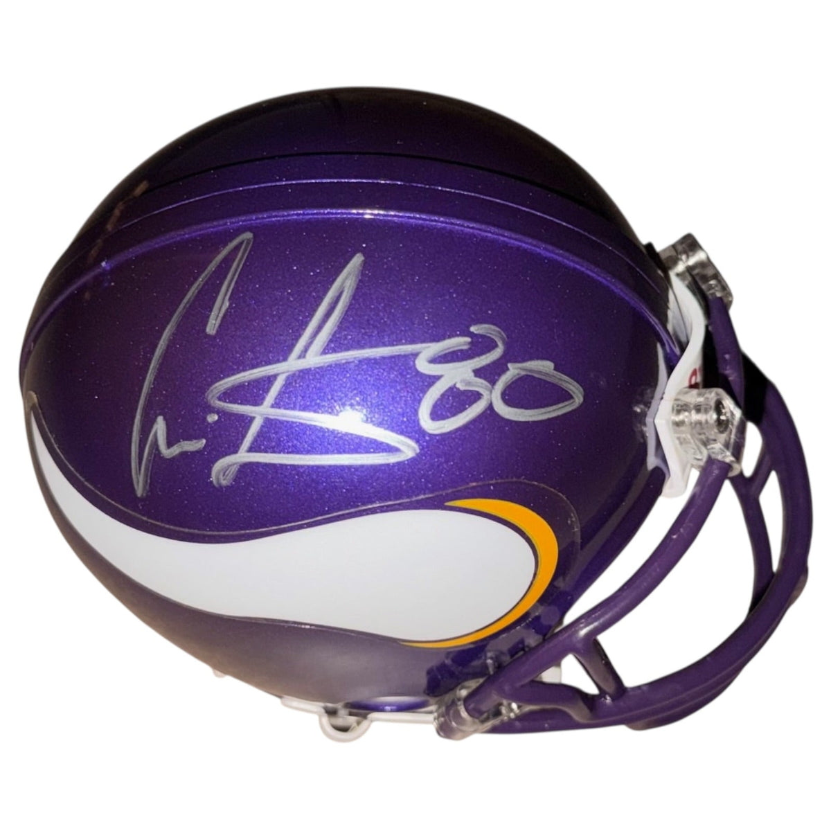 Cris Carter Autographed Minnesota Vikings Mini Helmet - JSA