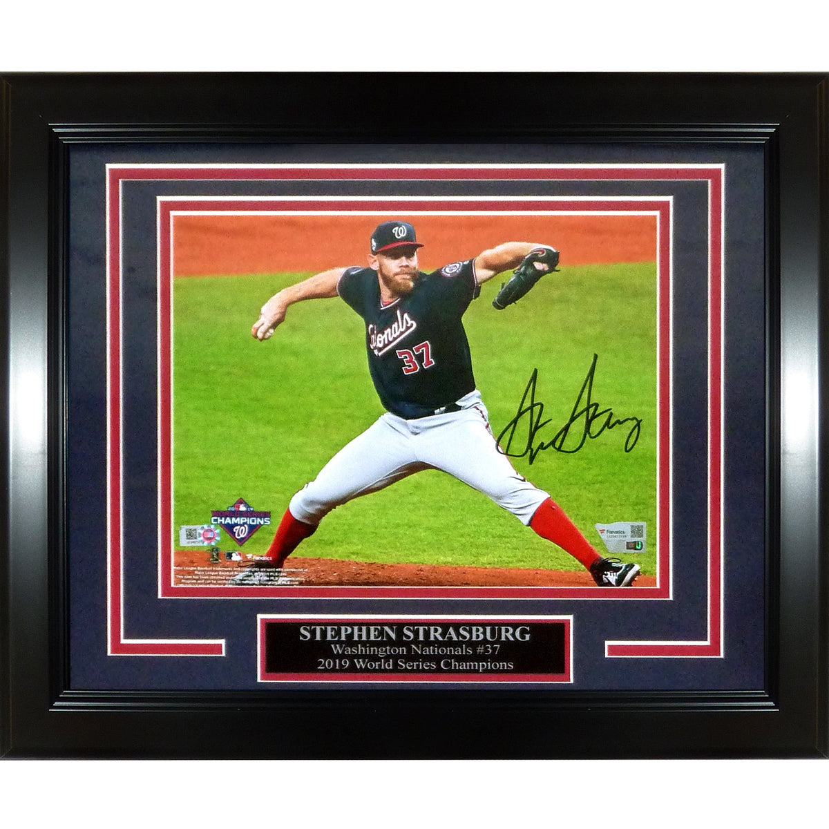 Stephen Strasburg Autographed Washington Nationals Deluxe Framed 8x10 Photo - Fanatics