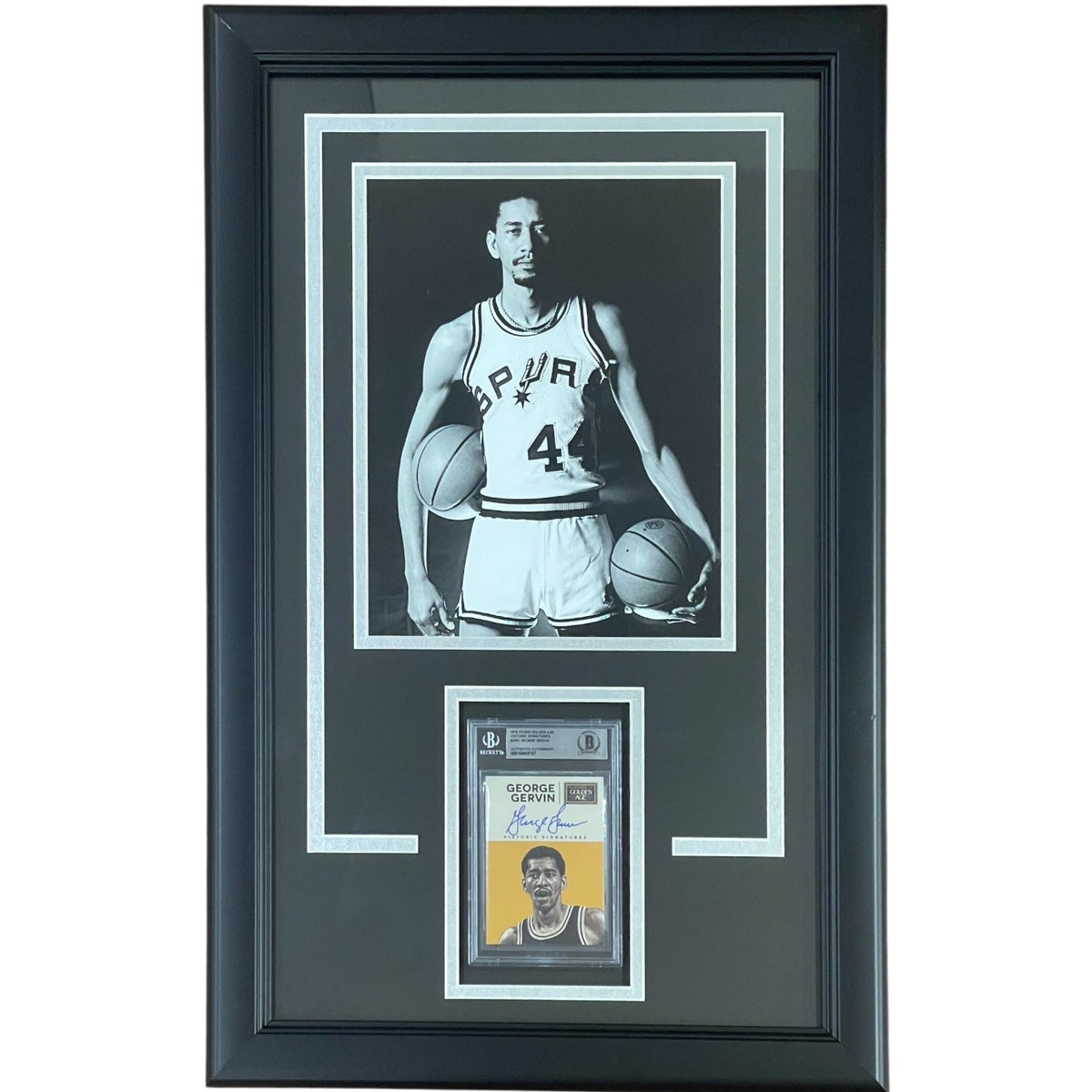 George Gervin Autographed San Antonio Spurs "Signature Series" Frame
