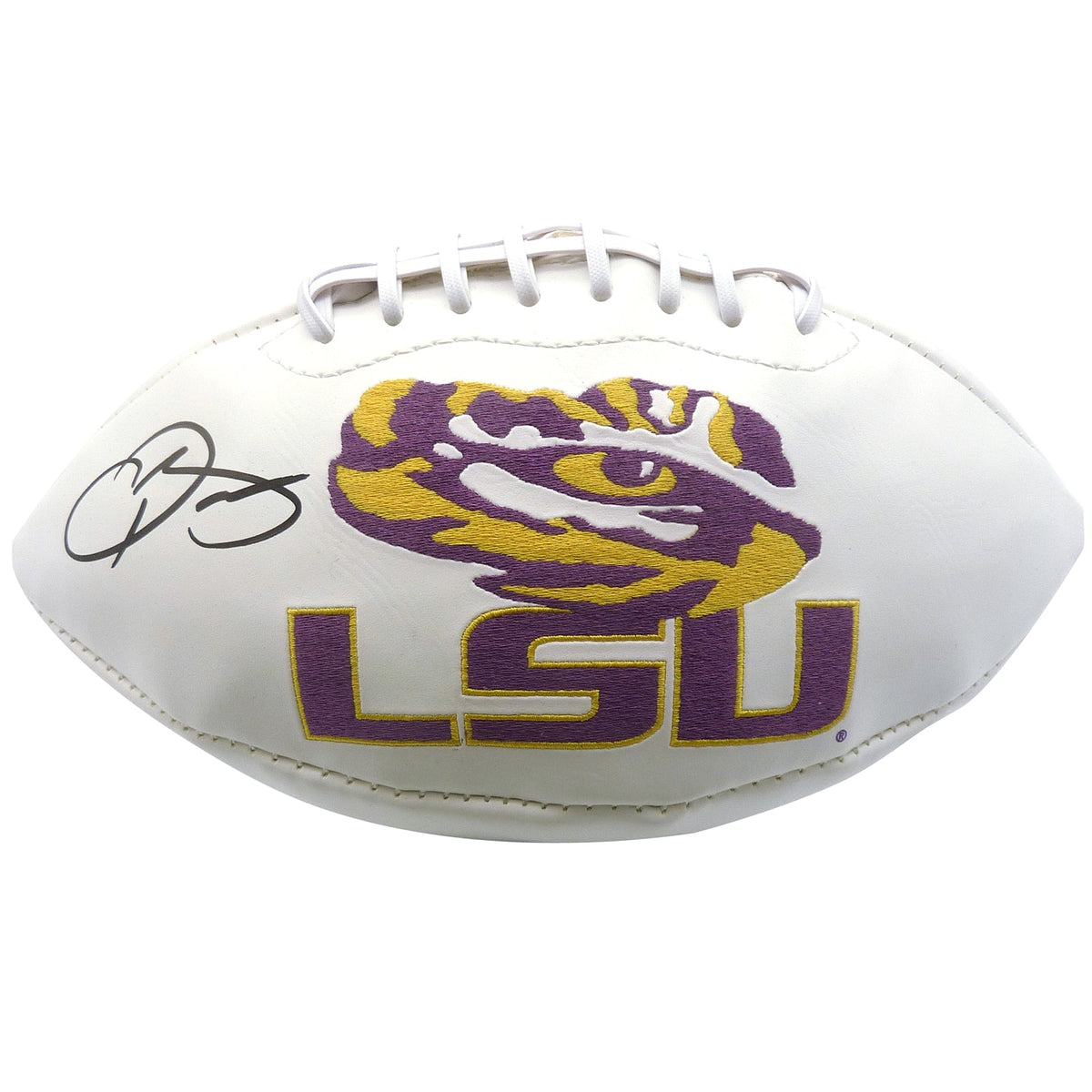 Odell Beckham Jr. Autographed LSU Louisiana State Tigers Logo Football - JSA