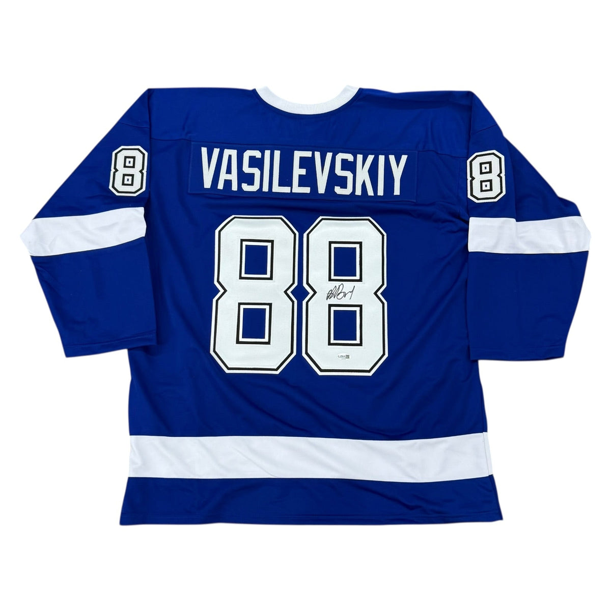 Andrei Vasilevskiy Autographed Tampa Bay (Blue #88) Custom Hockey Jersey - JSA Witness