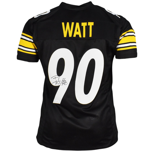 T.J. Watt Autographed Pittsburgh (Black #90) Custom Jersey - JSA