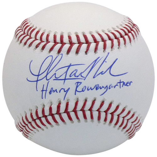 Thomas Ian Nicholas Autographed Rookie of the Year MLB Baseball w/ Henry Rowengartner - Schwartz