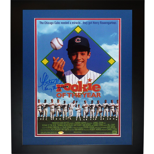 Thomas Ian Nicholas Autographed Rookie of the Year Deluxe Framed 11x17 Movie Poster w/ Henry Rowengartner - Schwartz