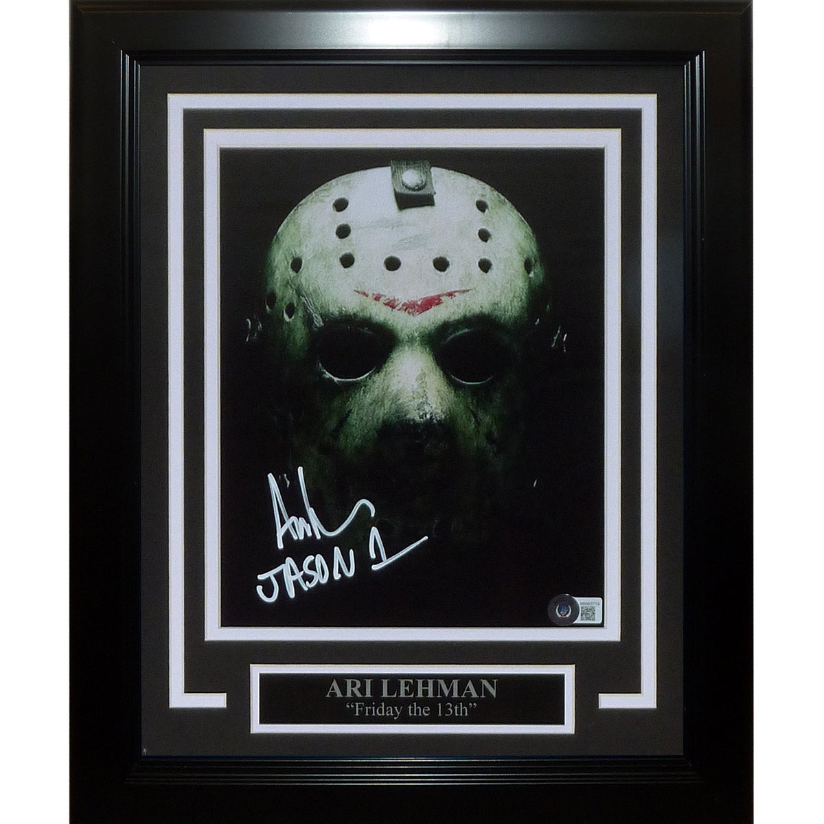 Ari Lehman Autographed Friday the 13th Deluxe Framed 8x10 Photo - Beckett