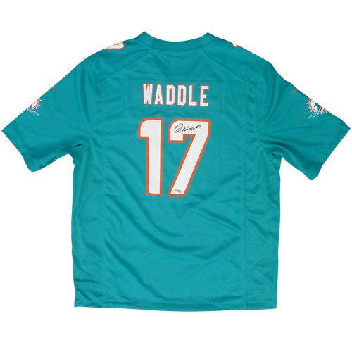 Jaylen Waddle Autographed Miami Dolphins (Teal #17) Nike Game Jersey - Fanatics