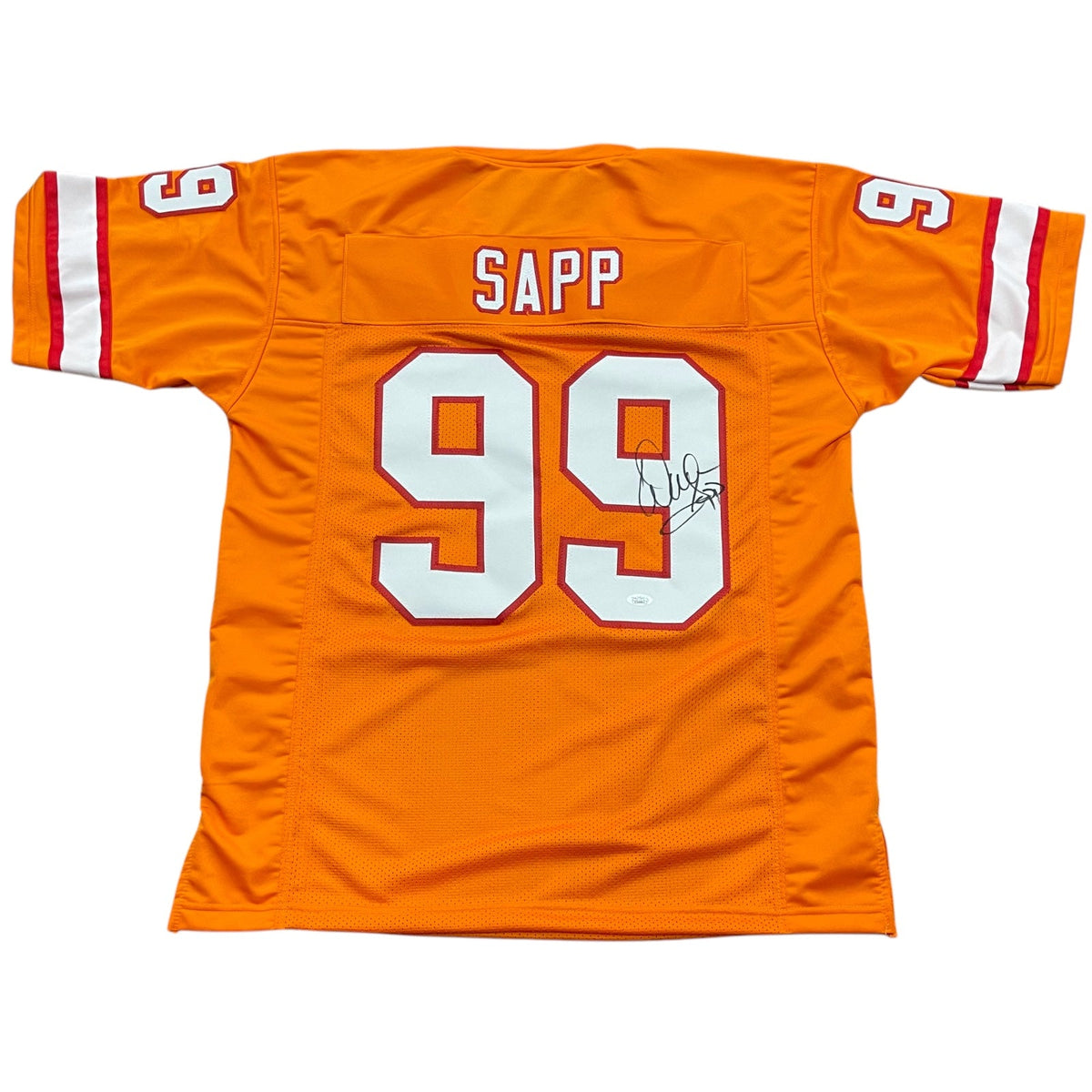 Warren Sapp Autographed Tampa Bay (Creamsicle Orange #99) Custom Jersey - JSA