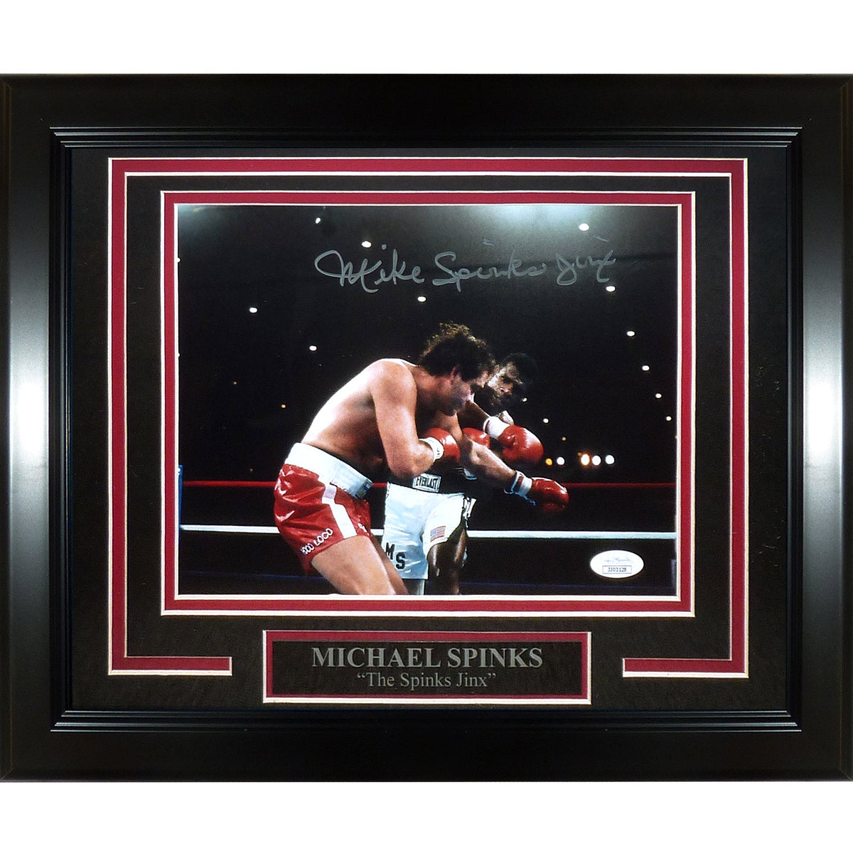 Michael Spinks Autographed Boxing Deluxe Framed 8x10 Photo - JSA