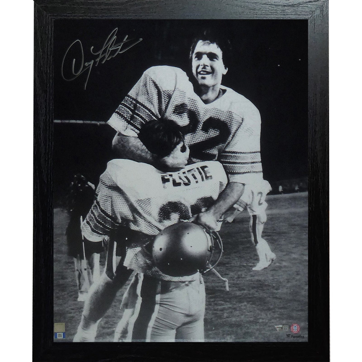 Doug Flutie Autographed Boston College Eagles (BW Celebration) Framed 16x20 Photo - Fanatics