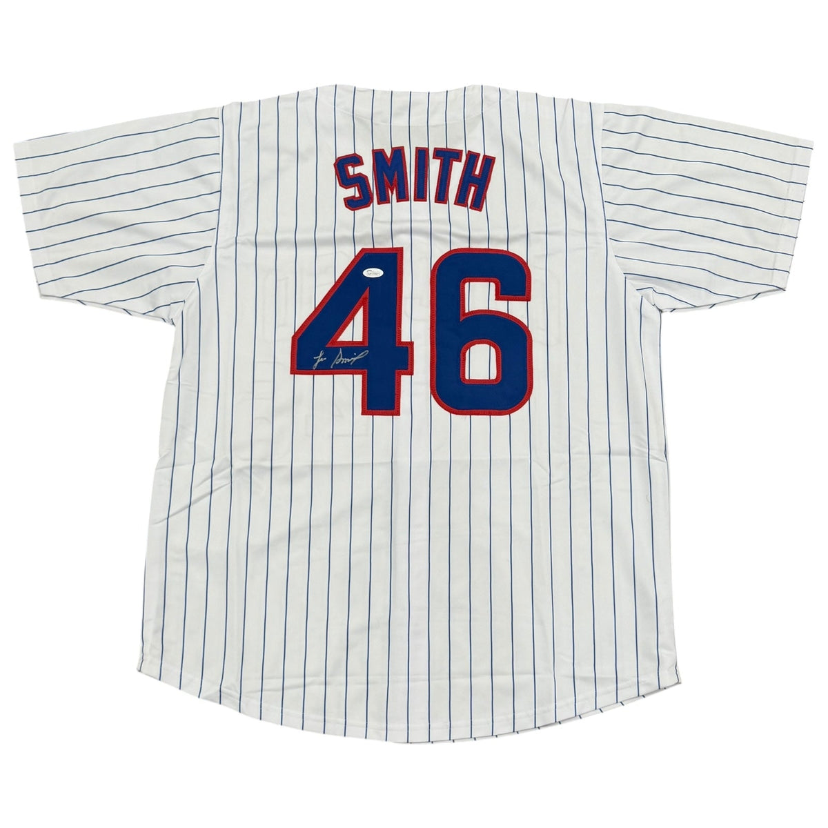 Lee Smith Autographed Chicago (Pinstripe #46) Custom Jersey - JSA